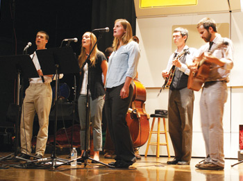 The Walking Roots Band led worship music both evenings. Photo: Galen Lehman