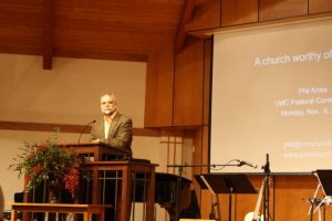 Phil Kniss presents on unity - A Church Worthy of Its Calling