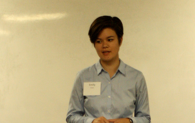 Emily Cohen, a trainer with FaithTrust Institute, led aspects of the Healthy Boundaries training. Photo by Jon Trotter