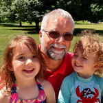 Phil Kniss with two of his grandchildren