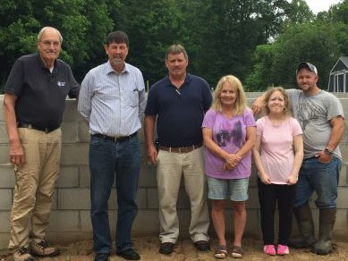 Walker family with Rod Burkholder and Clyde Kratz