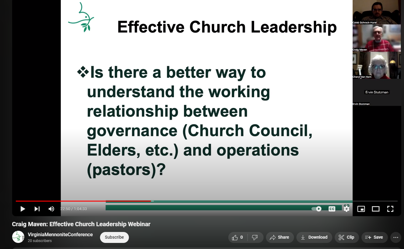 Effective church leadership - webinar
