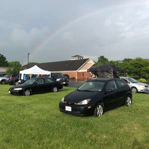Lindale Mennonite Church held a drive through graduation service to honor this spring’s graduates. Courtesy of Lindale Mennonite Church